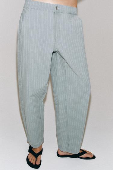 PANTALON EN JEAN ZW COLLECTION - Bleu clair de Zara - Image 1