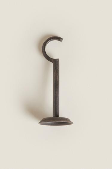 METALLIC CURTAIN POLE HOOK - Black by Zara