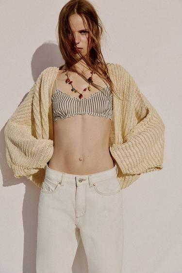 OPEN KNIT CARDIGAN - Ecru by Zara