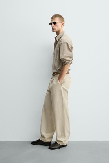 EMBROIDERED CHECK SHIRT - Ecru by Zara - Image 3