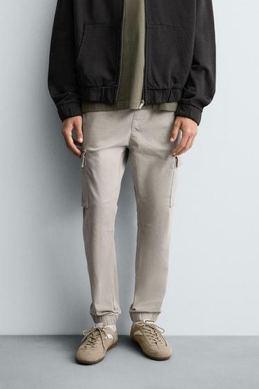 بنطلون CARGO SLIM FIT - رمادي فاتح الخاص بـ Zara