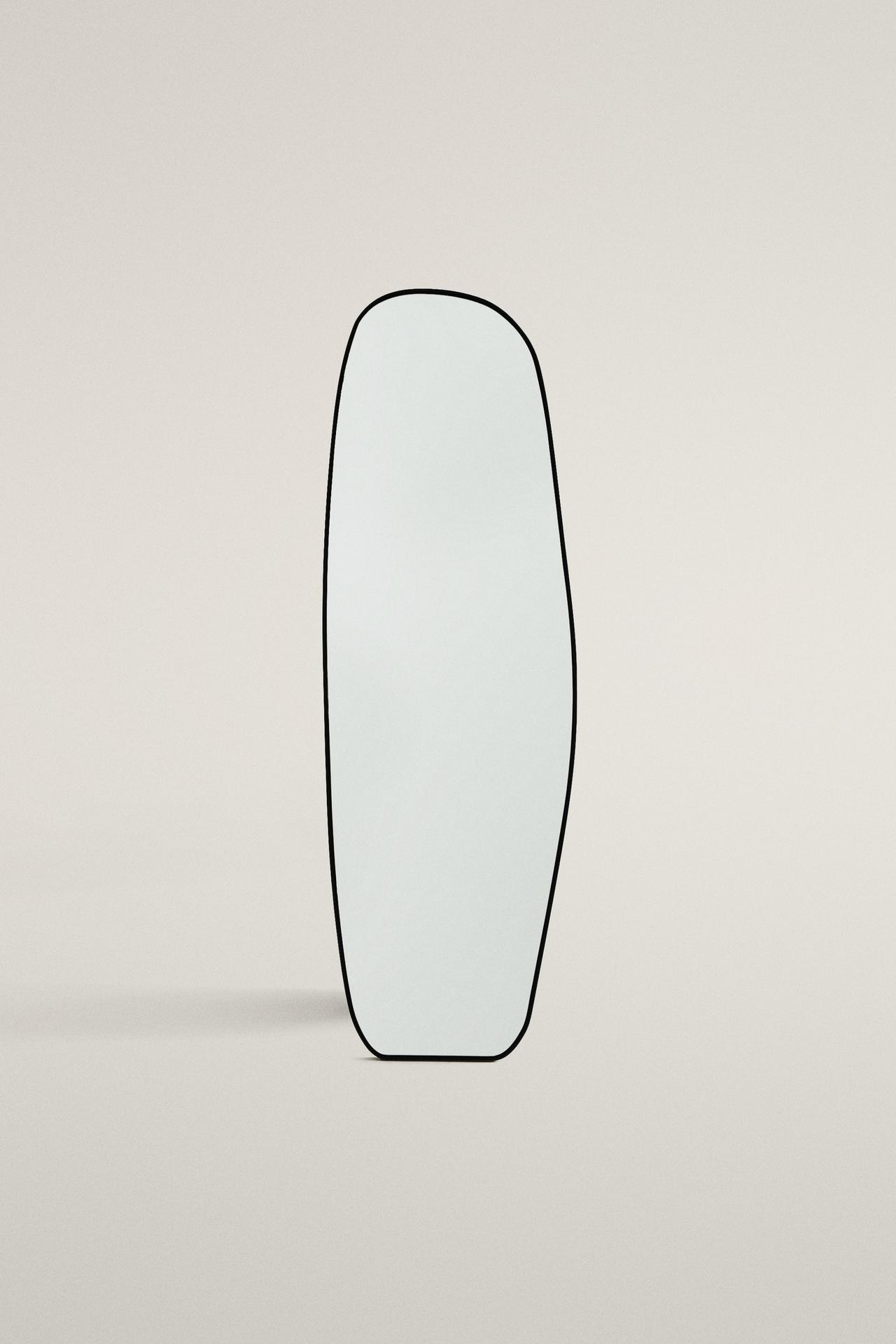 IRREGULAR SHAPED FULL LENGTH MIRROR — Black