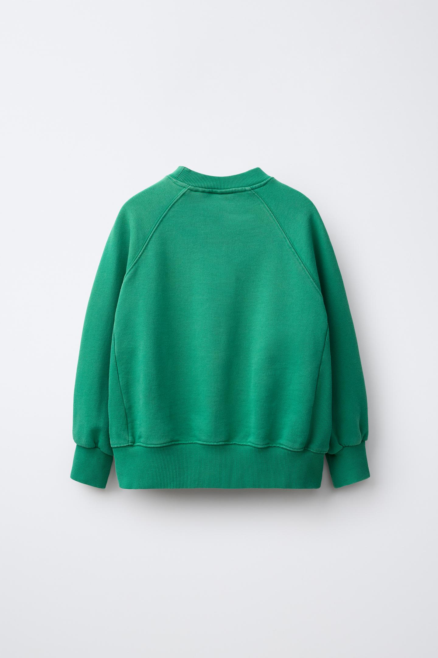 Детские толстовки Zara Fruit OF the Loom™ Embroidered, цвет: Зелёный — фото 2