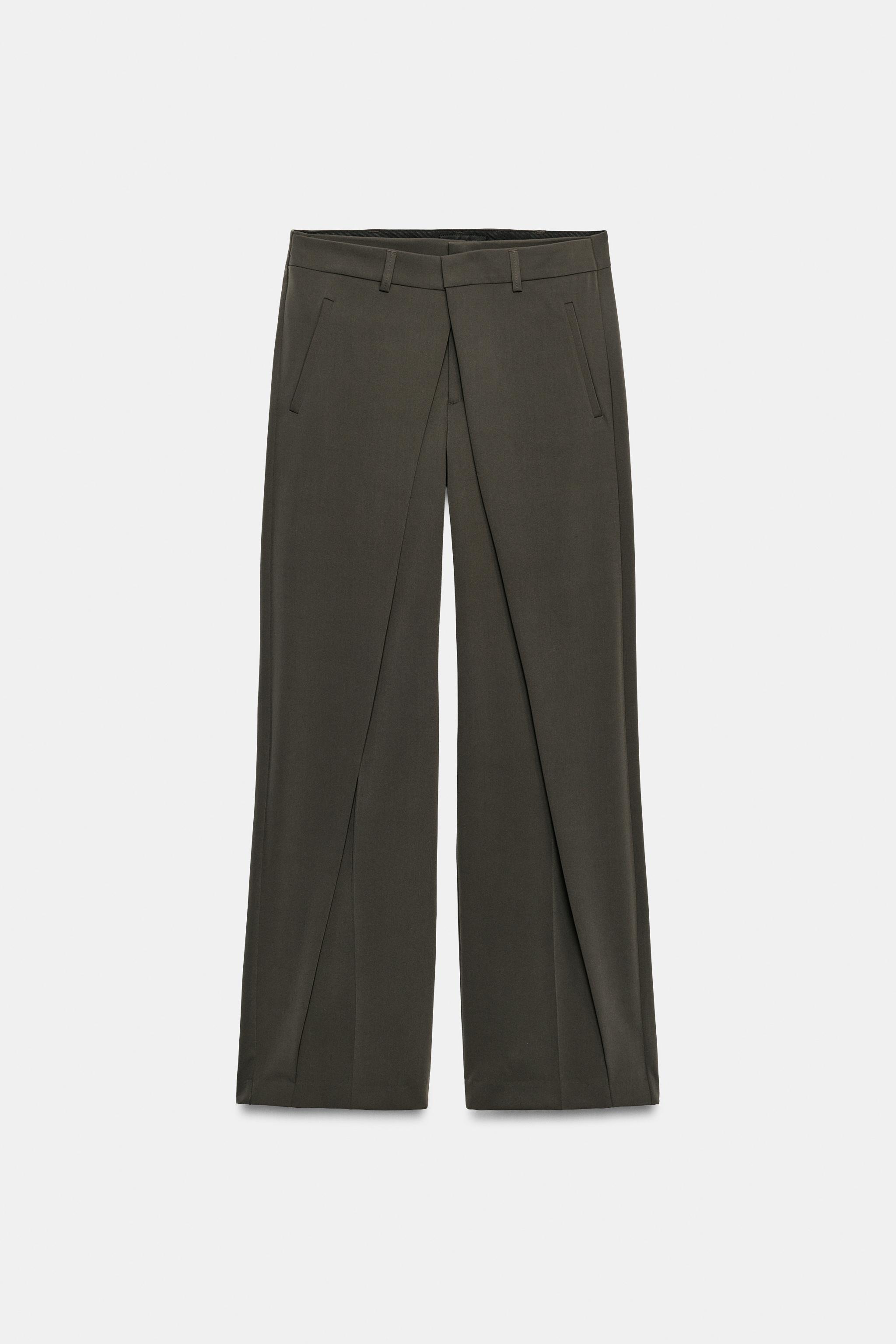 Zara ÖNÜ PİLİLİ ZW COLLECTION PANTOLON görsel 5