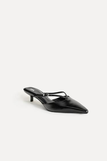 MULES EN CUIR À TALONS 50E ANNIVERSAIRE - Noir de Zara - Image 1