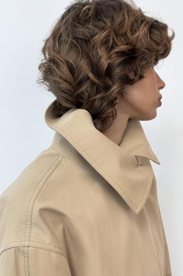 SHORT TRENCH COAT WITH BELT - Light tan by Zara - Image 2