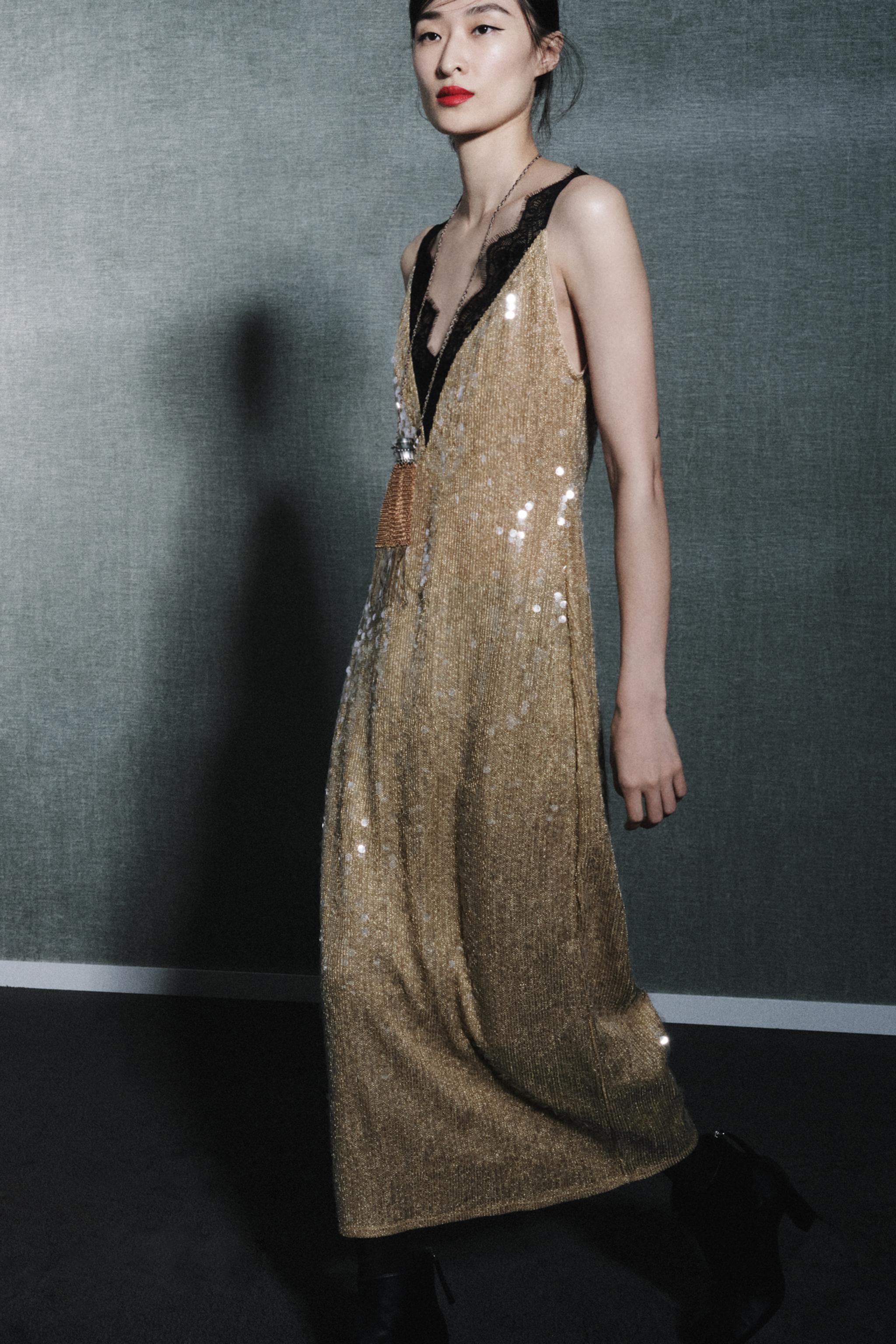 SEQUIN LACE DRESS ZW COLLECTION