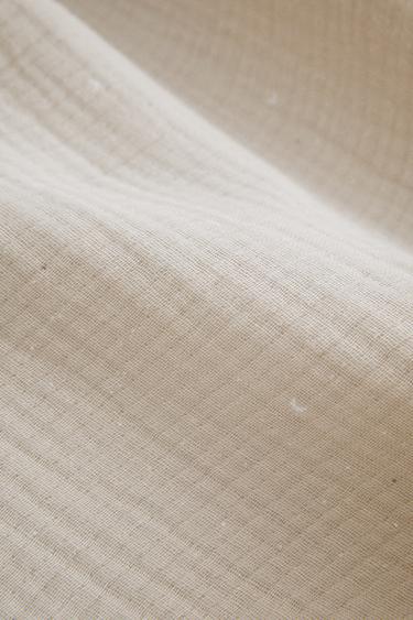 CHILDREN’S MUSLIN MOON FITTED SHEET - Taupe grey by Zara - Image 3