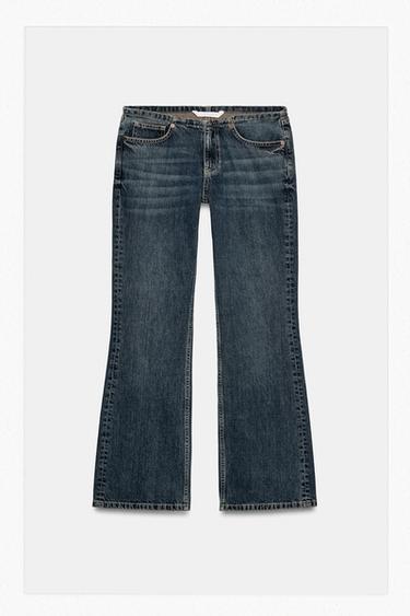 Zara TRF FARMERKE PLITKOG STRUKA – Plava