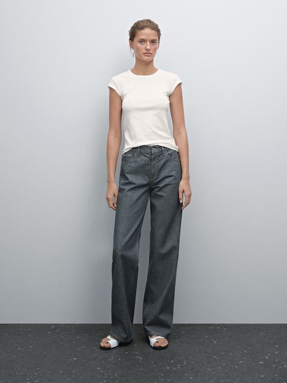 Short sleeve T-shirt with trim details