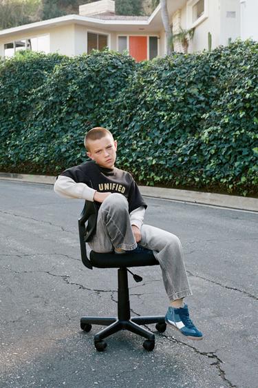 SWEAT DOUBLE MANCHE VARSITY INTERLOCK - Anthracite foncé de Zara - Image 5