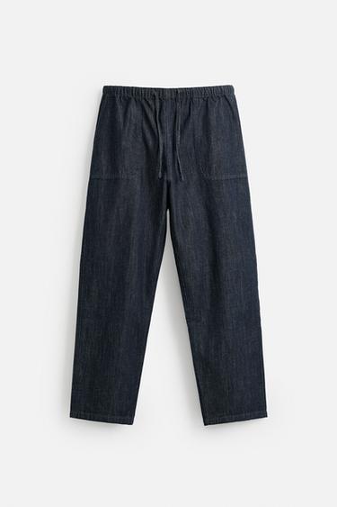 JEANS JOGGER RELAXED FIT - Zara 인디고