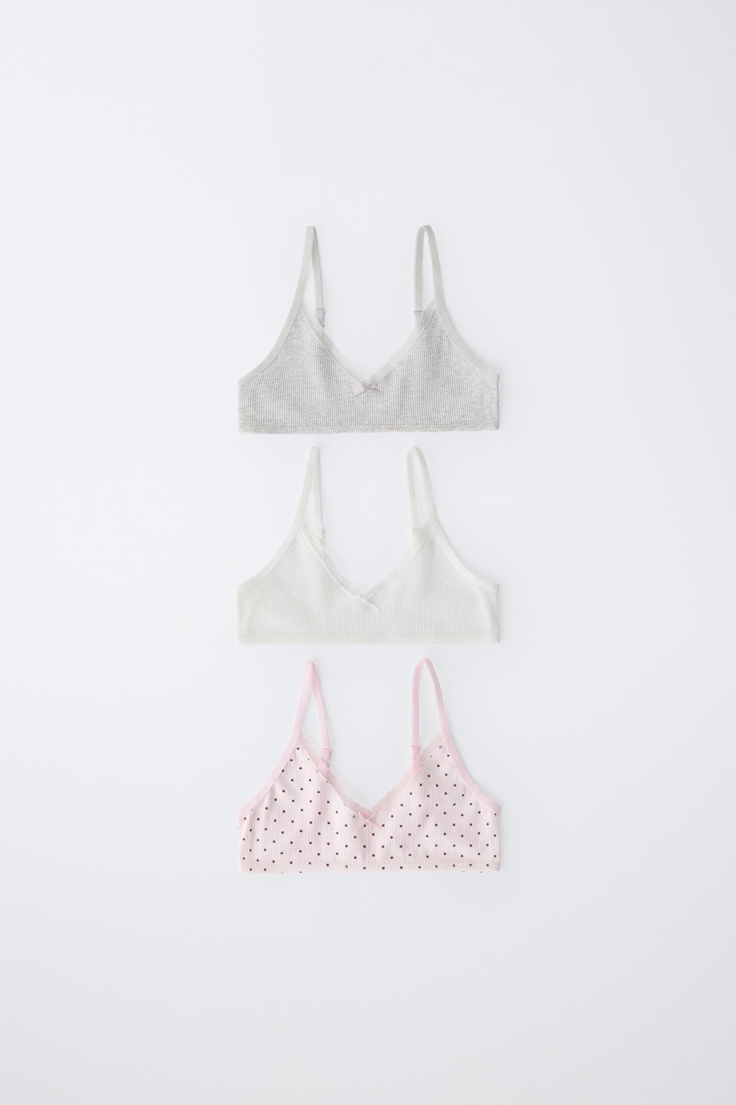 Детские топы Zara Ages 9-14 / 3-PACK Star Camisoles, цвет: Разноцветный — фото 1