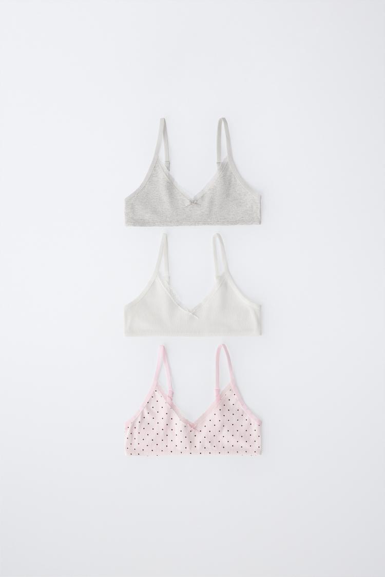 AGES 9-14 / 3-PACK STAR CAMISOLES — Multicolored