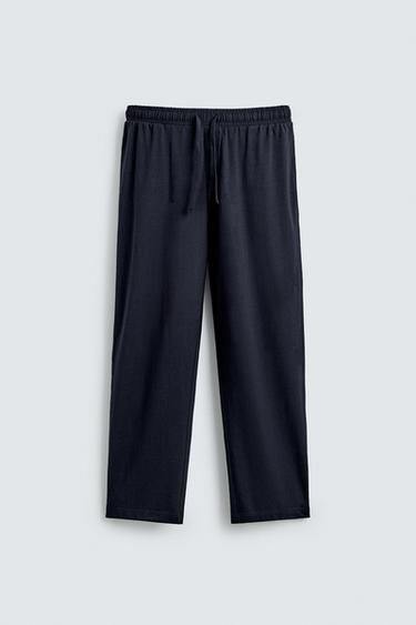 CONJUNTO DE PIJAMA FLUIDO - Azul-marinho da Zara