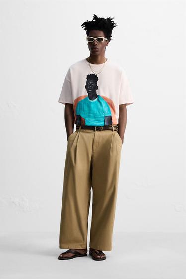 Zara © OTIS KWAME KYE QUAICOE GRAPHIC T-SHIRT - Pale pink