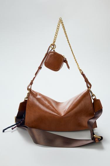 Zara MULTICHARM BAG - Dark tan