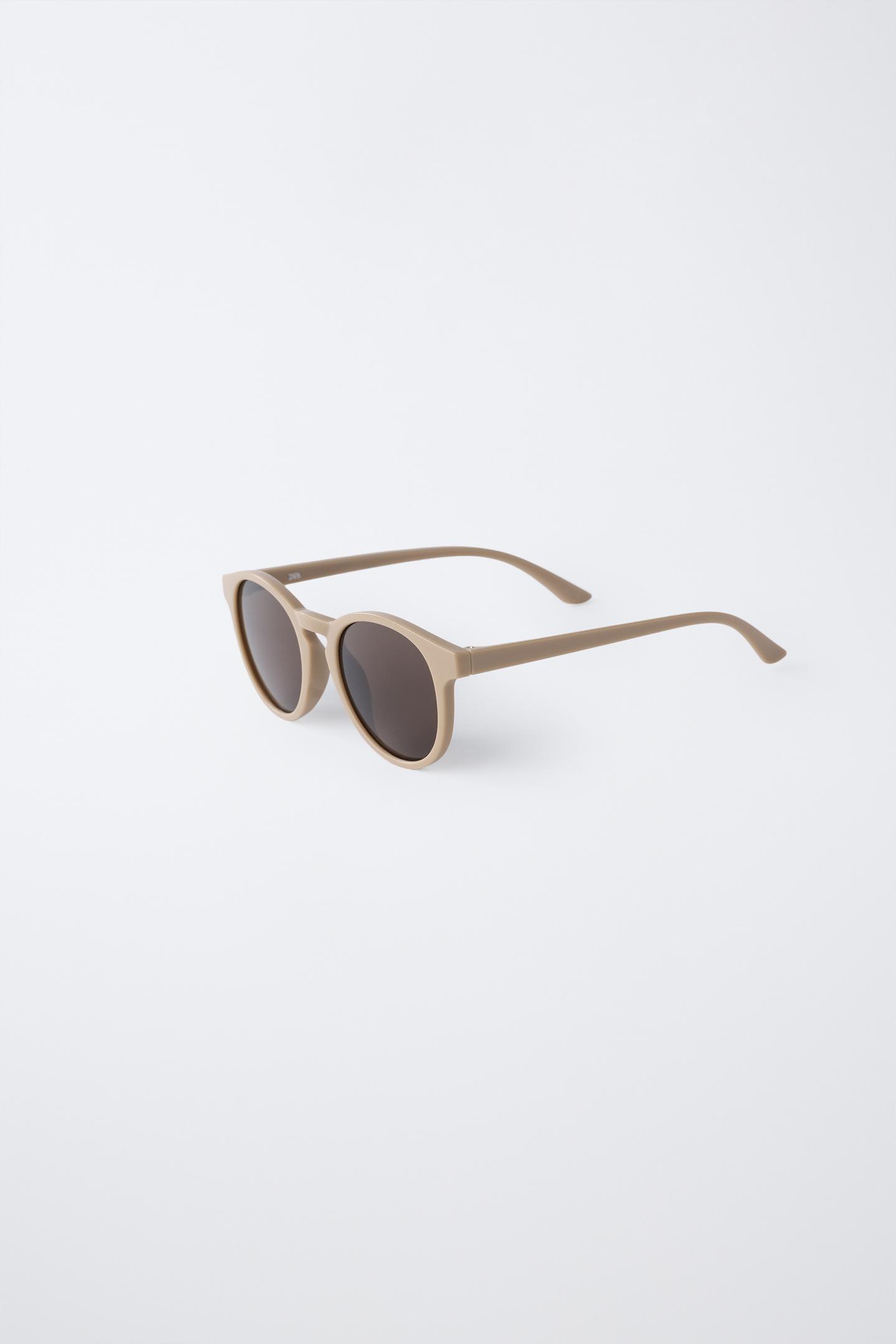 Детские солнцезащитные очки Zara Thin Plastic Frame, цвет: Бежевый — фото 2