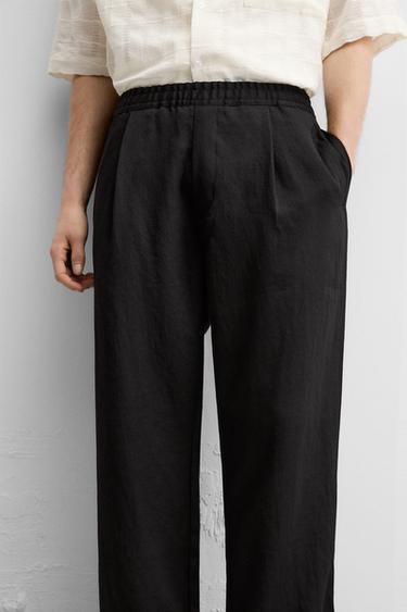 FLOWING TROUSERS WITH PLEATS - Black by Zara - Image 5