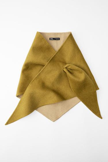 Zara BANDANA WITH WOOL - Light camel