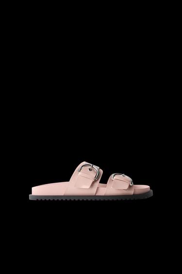 LACKLEDERSANDALE MIT SCHNALLEN - Rosa von Zara - Bild 0