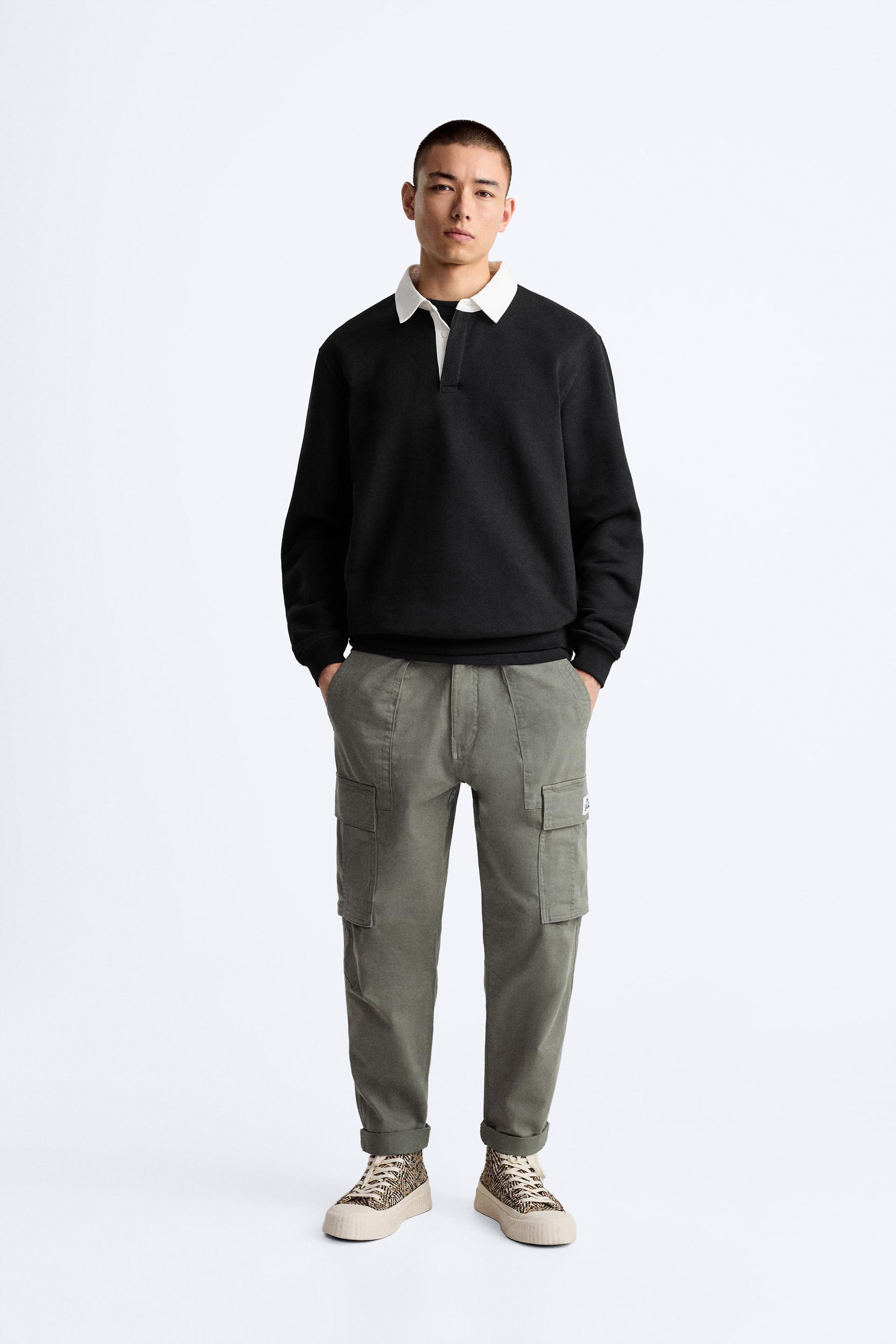RELAXED FIT CARGO TROUSERS - camel