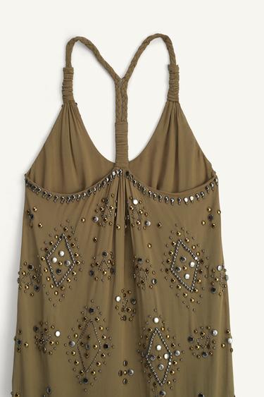 ROBE BRODÉE LIMITED EDITION - Vert sauge de Zara - Image 10