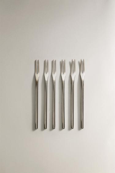 ΣΕΤ ΠΙΡΟΥΝΙΑ ΑΠΟ ΧΑΛΥΒΑ (ΣΕΤ ΤΩΝ 6) - Γκρι χάλυβα του Zara - Εικόνα 0