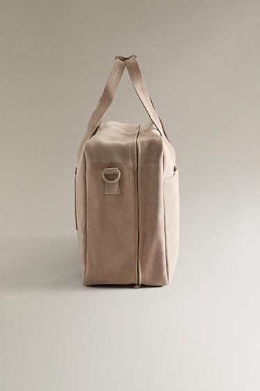 SAC DE VOYAGE CROÛTE DE CUIR - Blanc écru de Zara - Image 2