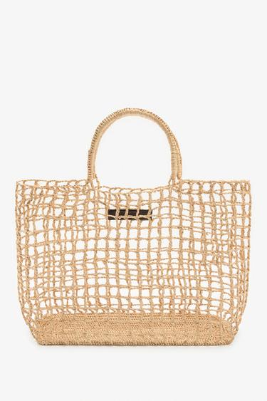 RAFFIA MAXI TOTE BAG LIMITED EDITION - Light beige by Zara