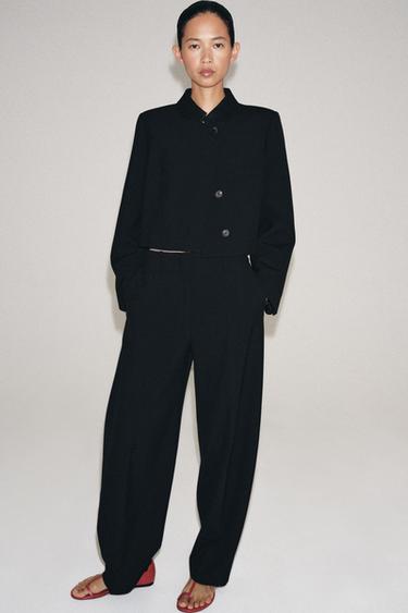 ZW COLLECTION BALLOON TROUSERS - Black by Zara