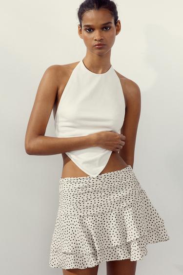 OPEN-BACK HALTER TOP - White by Zara