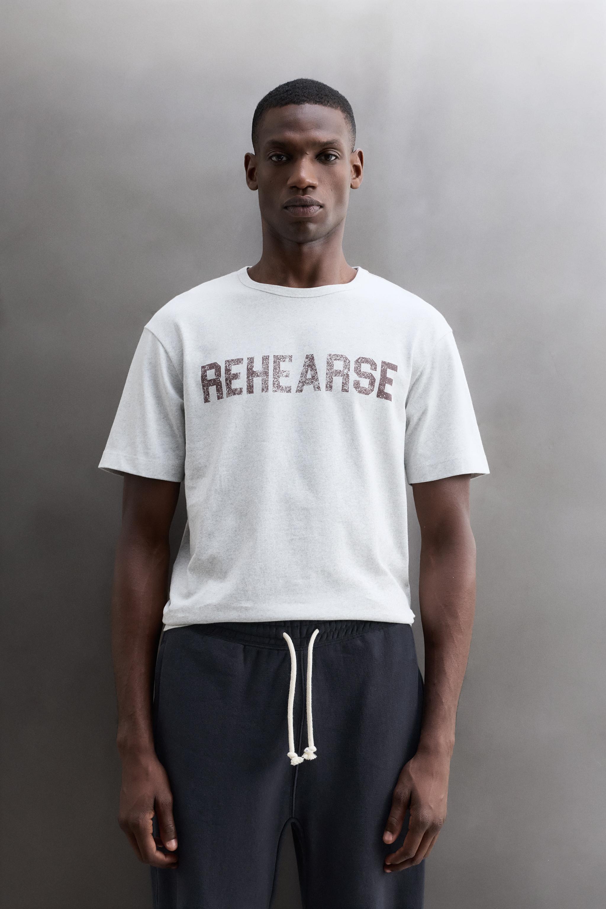 PRINTED TEXT COTTON T-SHIRT - White | ZARA United States PRINTED TEXT COTTON T-SHIRT - White | ZARA United States