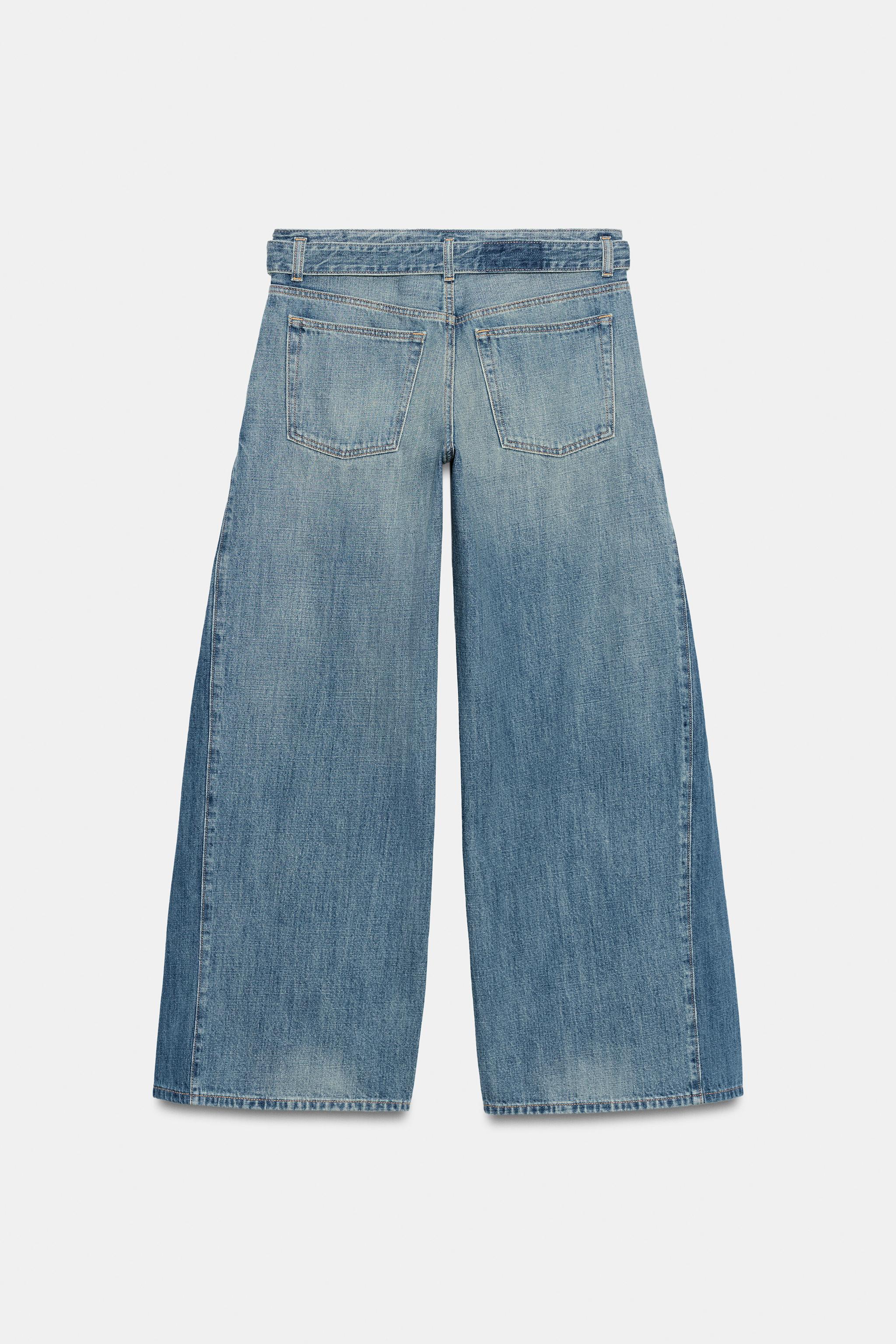 TRF MID-RISE BELTED JEANS