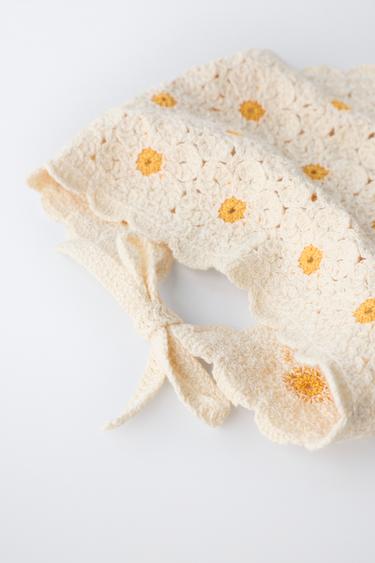 DAISY KNIT BANDANA - Ecru by Zara - Image 2