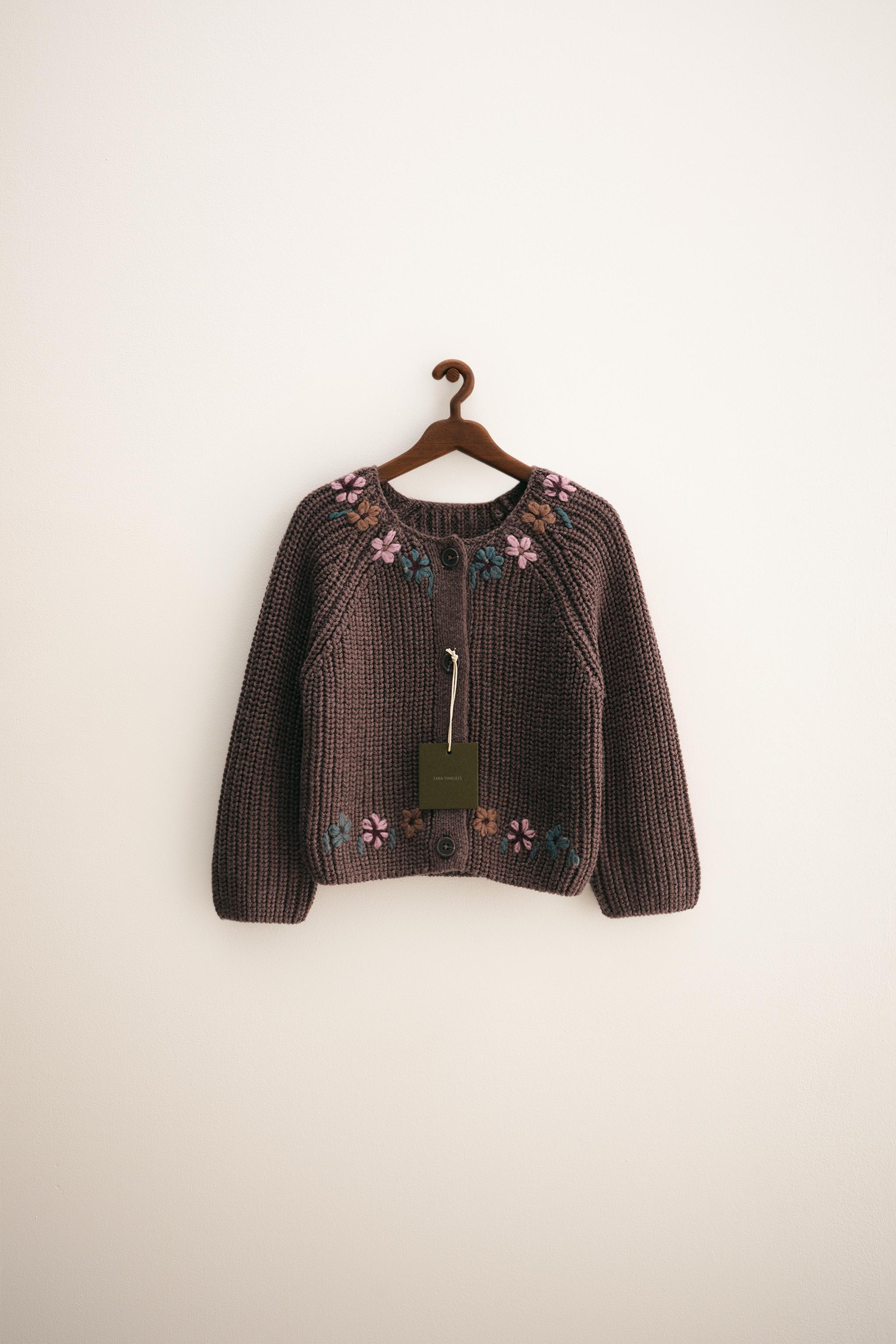 ZARA Nanushka フローラルインターシャカーディガン ZARA Nanushka フローラルインターシャカーディガン ZARA