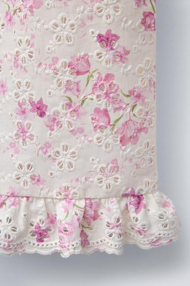 PANTALON SHIFFLY IMPRIMÉ FLEURS - Rose de Zara - Image 3