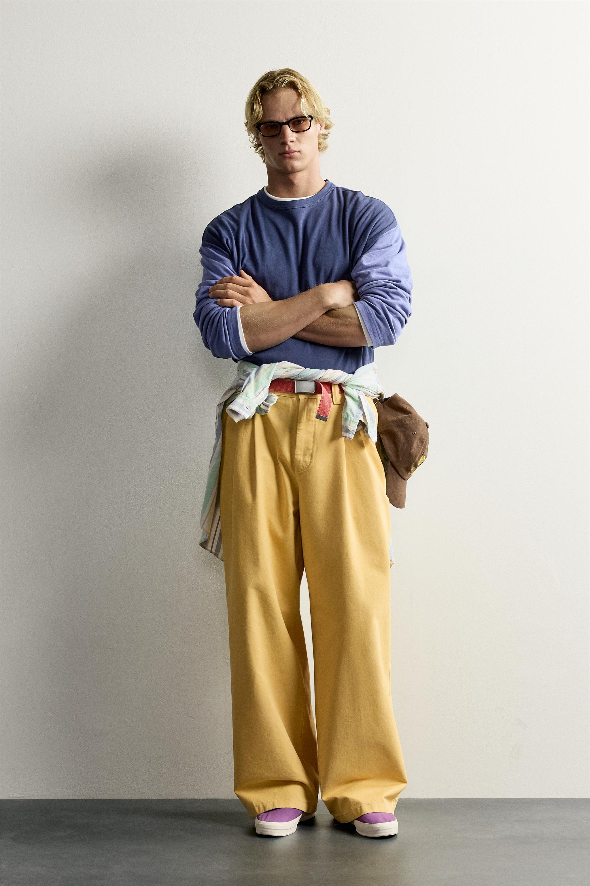 Zara FRUIT OF THE LOOM™ PİLİLİ CHINO PANTOLON
