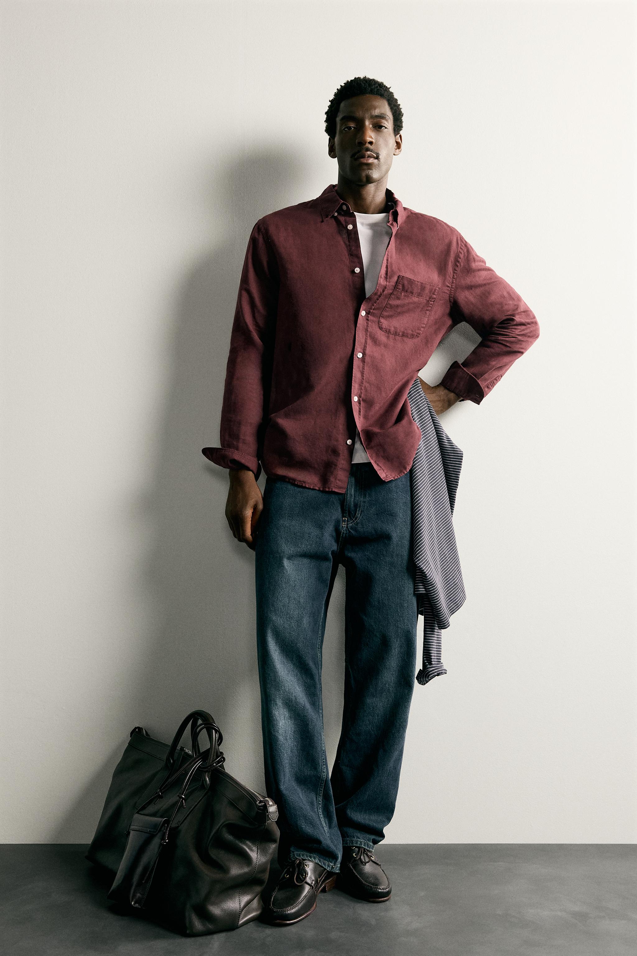 LINEN COTTON BLEND SHIRT