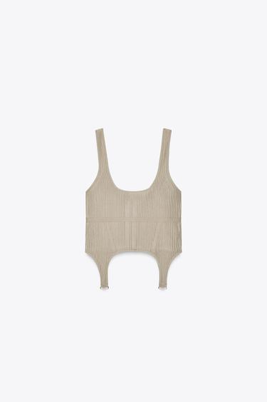 TOP STYLE CORSET STRUCTURÉ - Marron / Taupe de Zara - Image 5