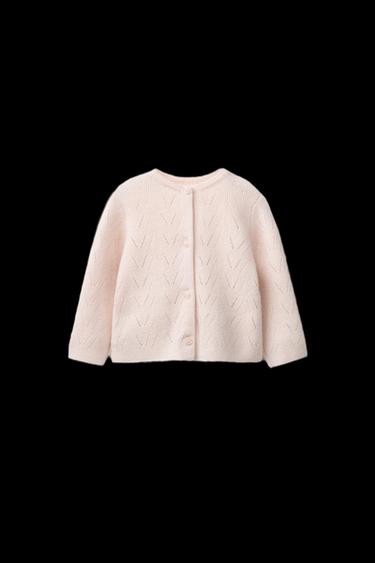 2-IN-1 COTTON WOOL KNITTED JACKET - Light beige by Zara - Image 0