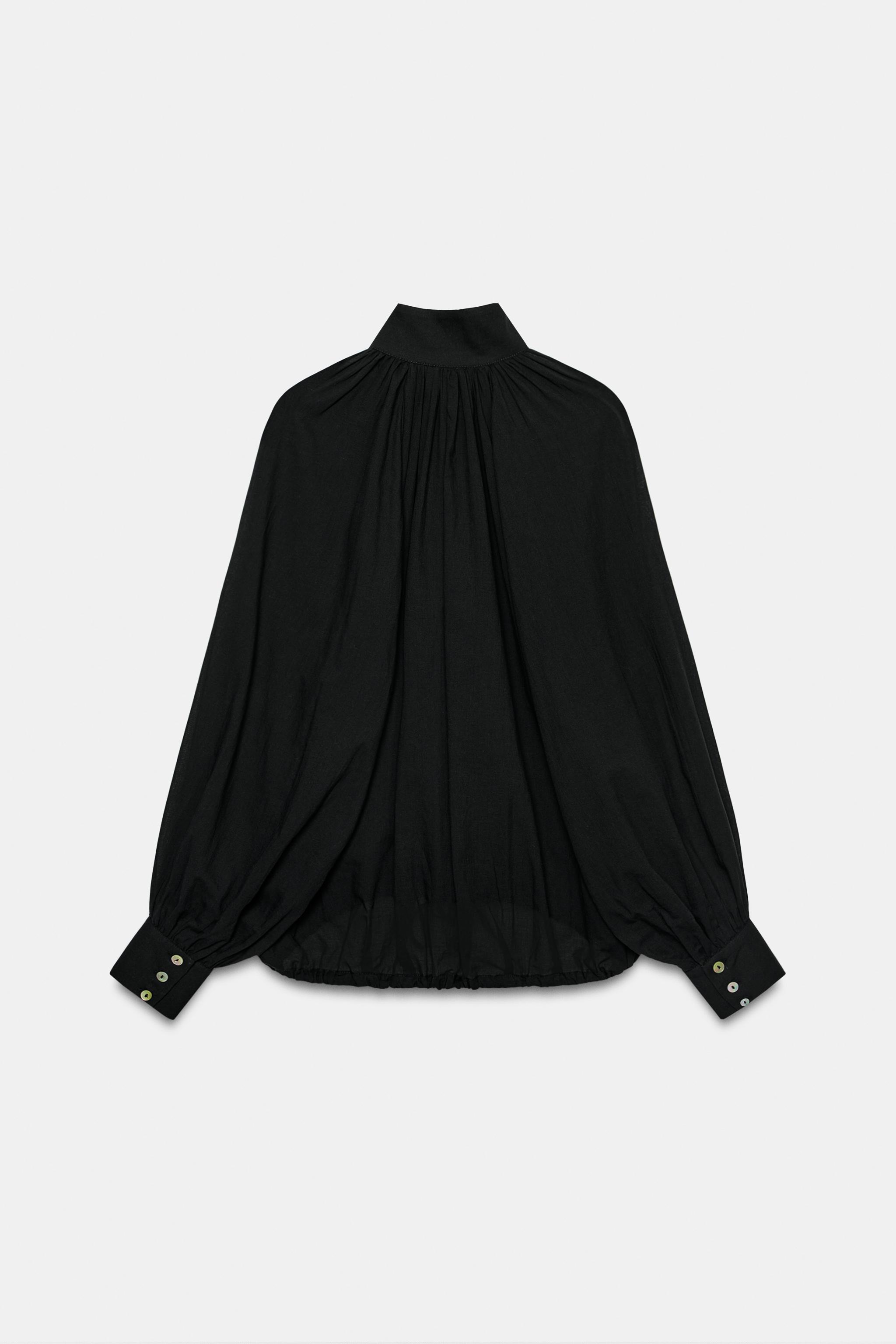Zara ZW COLLECTION DİK YAKA GÖMLEK görsel 7