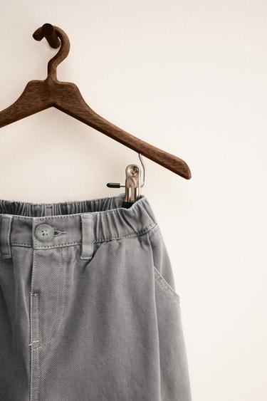 Zara ZARA TIMELESS - WOOL BLEND TWILL BALLOON PANTS - Anthracite grey