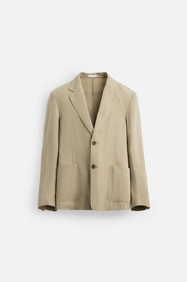 WASHED SUIT BLAZER - Beige by Zara