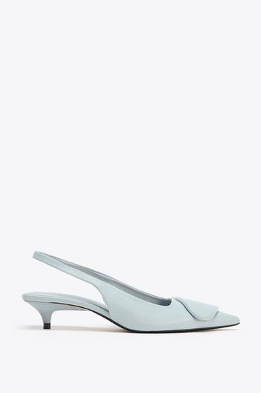 APPLIQUÉ SLINGBACK SHOES - Light Blue by Zara