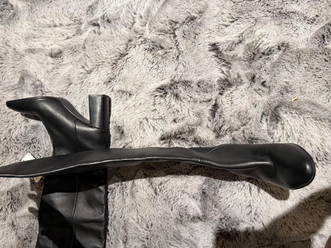 HEELED LEATHER KNEE HIGH BOOTS - Image 5