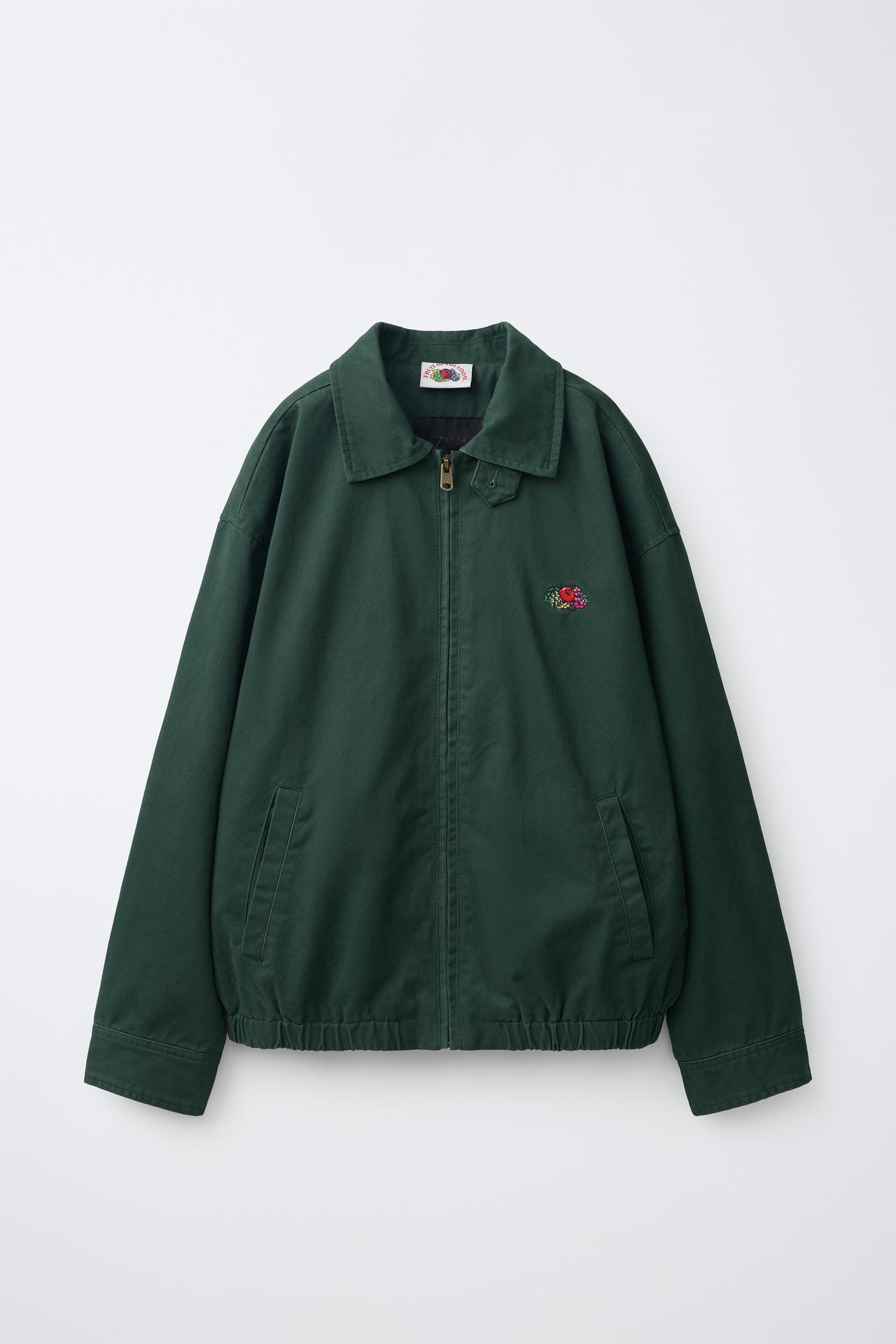 FRUIT OF THE LOOM™ EMBROIDERED JACKET — Mid-green