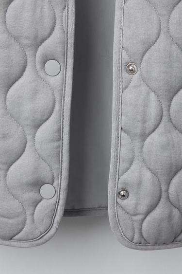 VESTE REMBOURRÉE - Gris perle de Zara - Image 6