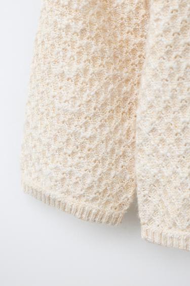 PULL EN MAILLE TEXTURÉE - Beige clair de Zara - Image 3