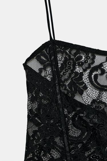 TOP CORSET DENTELLE - Noir de Zara - Image 9